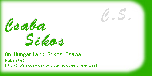 csaba sikos business card
